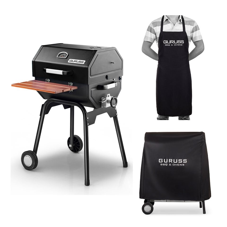 Guruss CG-050 Kömürlü Barbekü Mangal Siyah + Önlük + Kılıf
