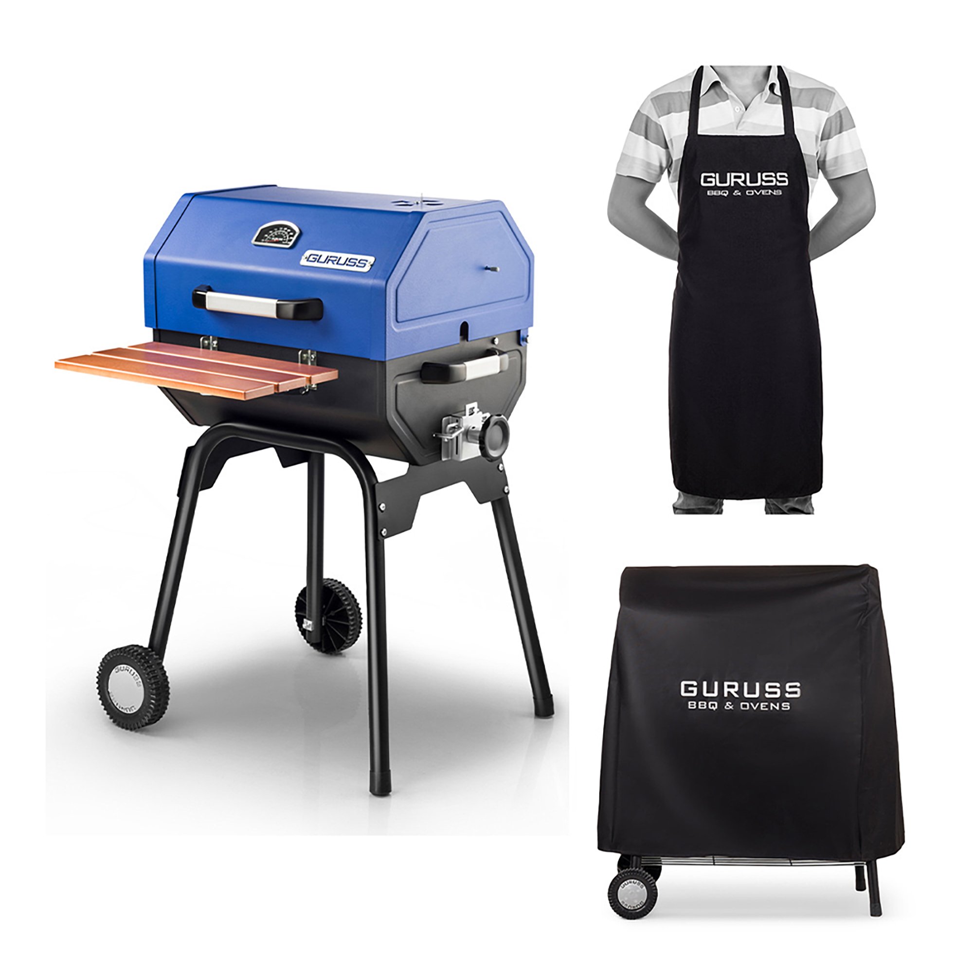 Guruss CG-050 Kömürlü Barbekü Mangal Gece Mavisi + Önlük + Kılıf