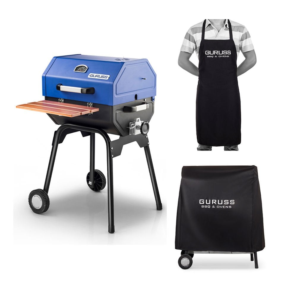 Guruss CG-050 Kömürlü Barbekü Mangal Gece Mavisi + Önlük + Kılıf