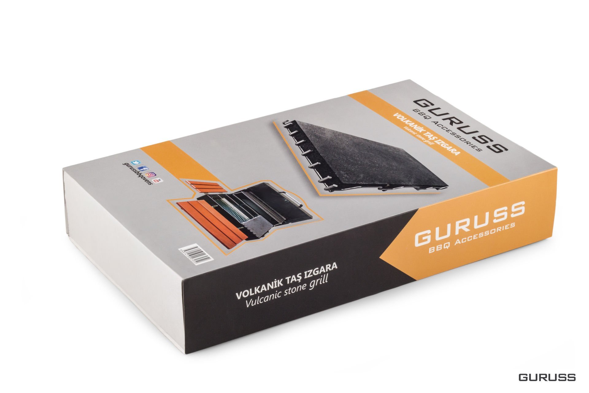 Guruss Volkanik Taş Izgara 24 X 39 Cm