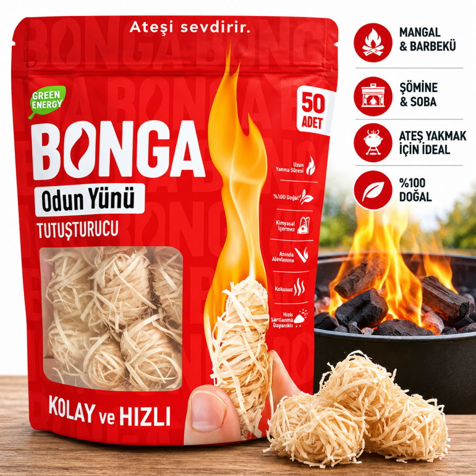 BONGA Odun Yünü Ateş Tutuşturucu 700 gr