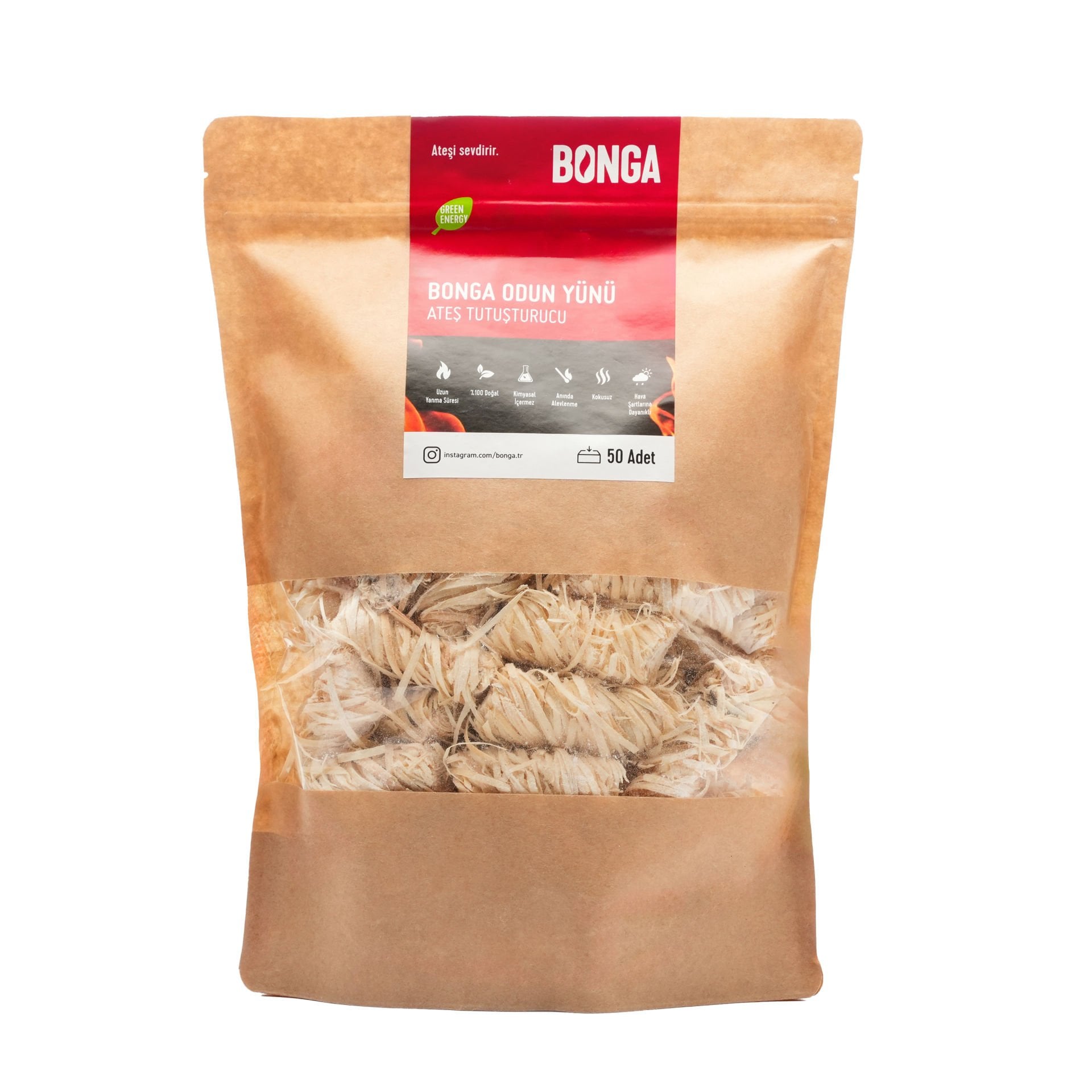 BONGA Odun Yünü Ateş Tutuşturucu 700 gr