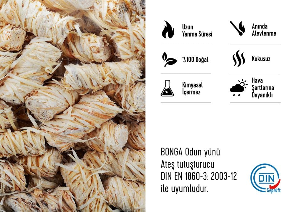 BONGA Odun Yünü Ateş Tutuşturucu 700 gr