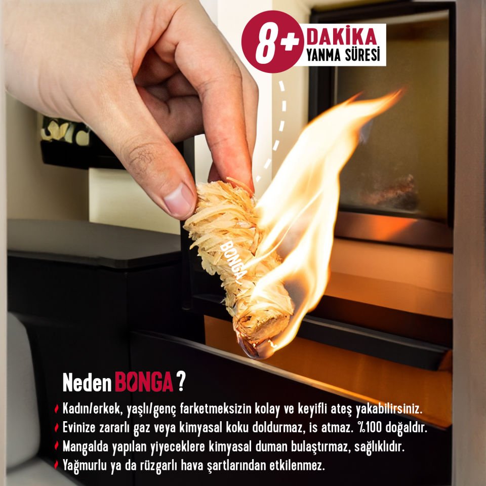 BONGA Odun Yünü Ateş Tutuşturucu 700 gr