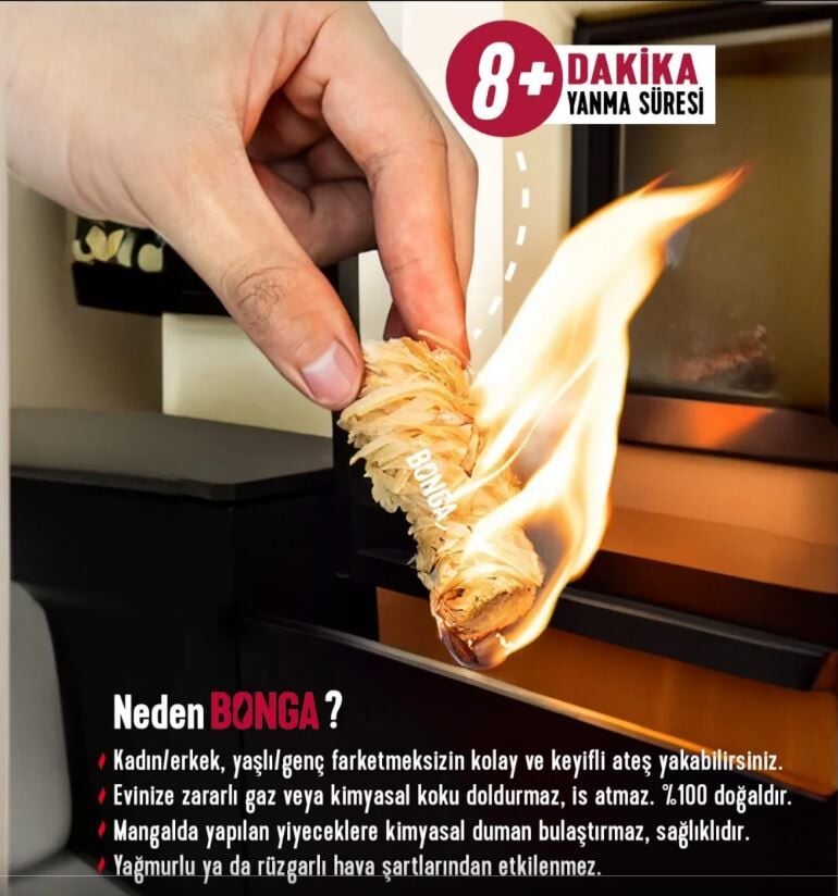BONGA Odun Yünü Ateş Tutuşturucu 2000 gr