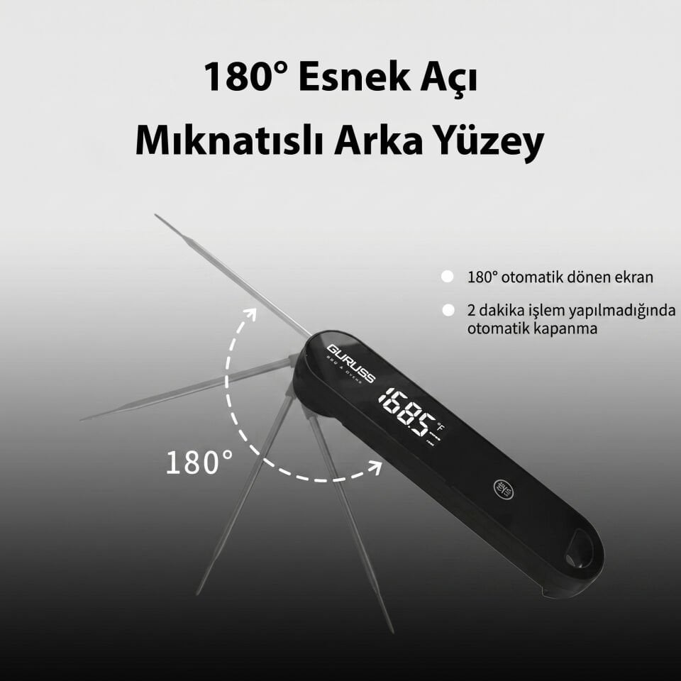 Guruss Hızlı Dijital Et & Gıda Termometresi